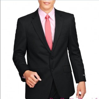 Đồng phục áo vest nam sọc đen nam tính- VN06